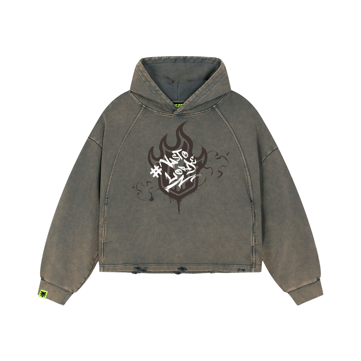 Rust Scream Washed Raglan Hoodie image 1