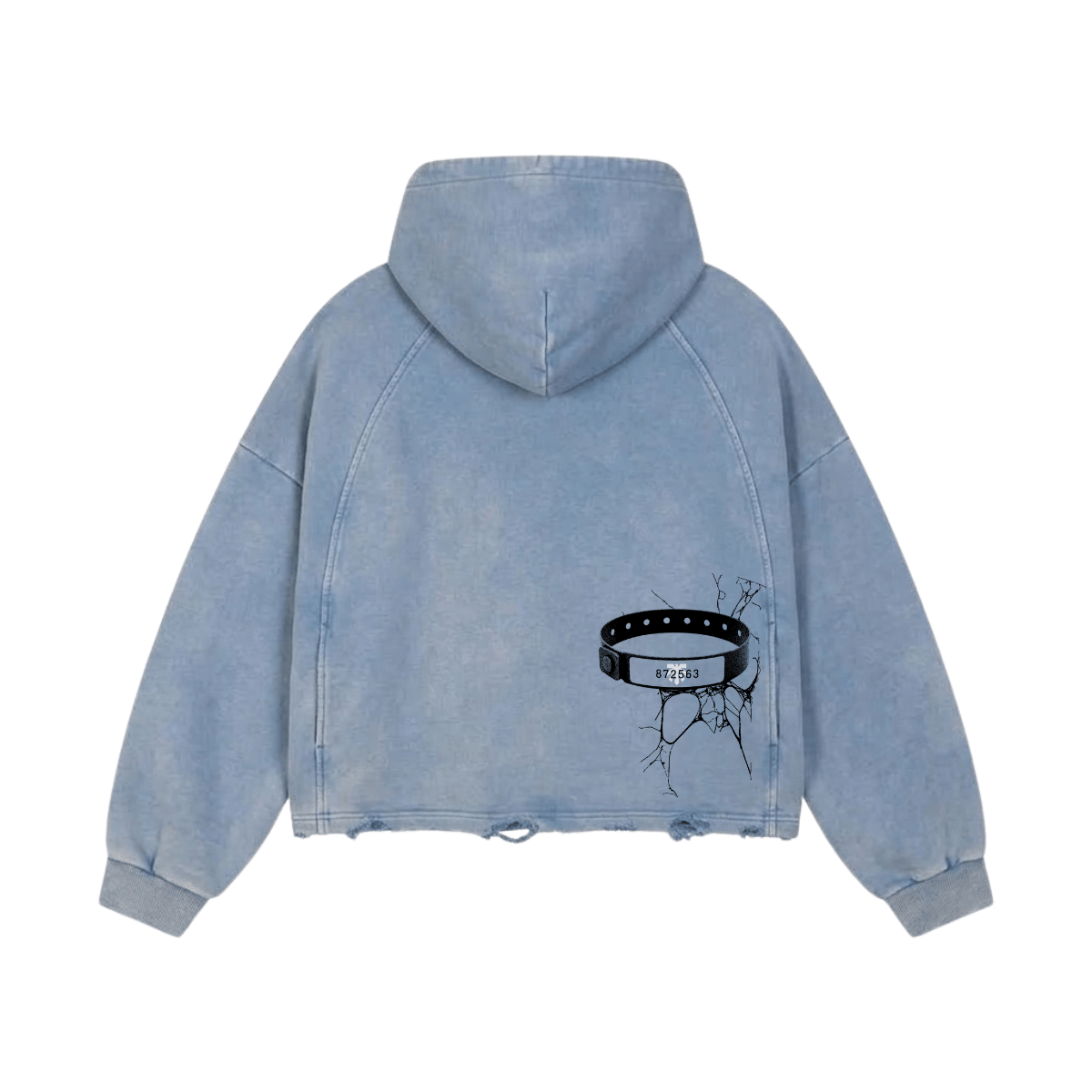 Black Swarm Washed Raglan Hoodie image 2