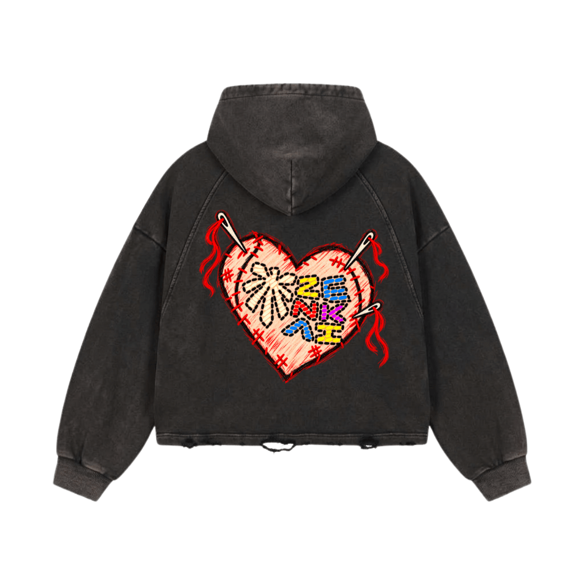 Loose Stitches Washed Raglan Hoodie image 2