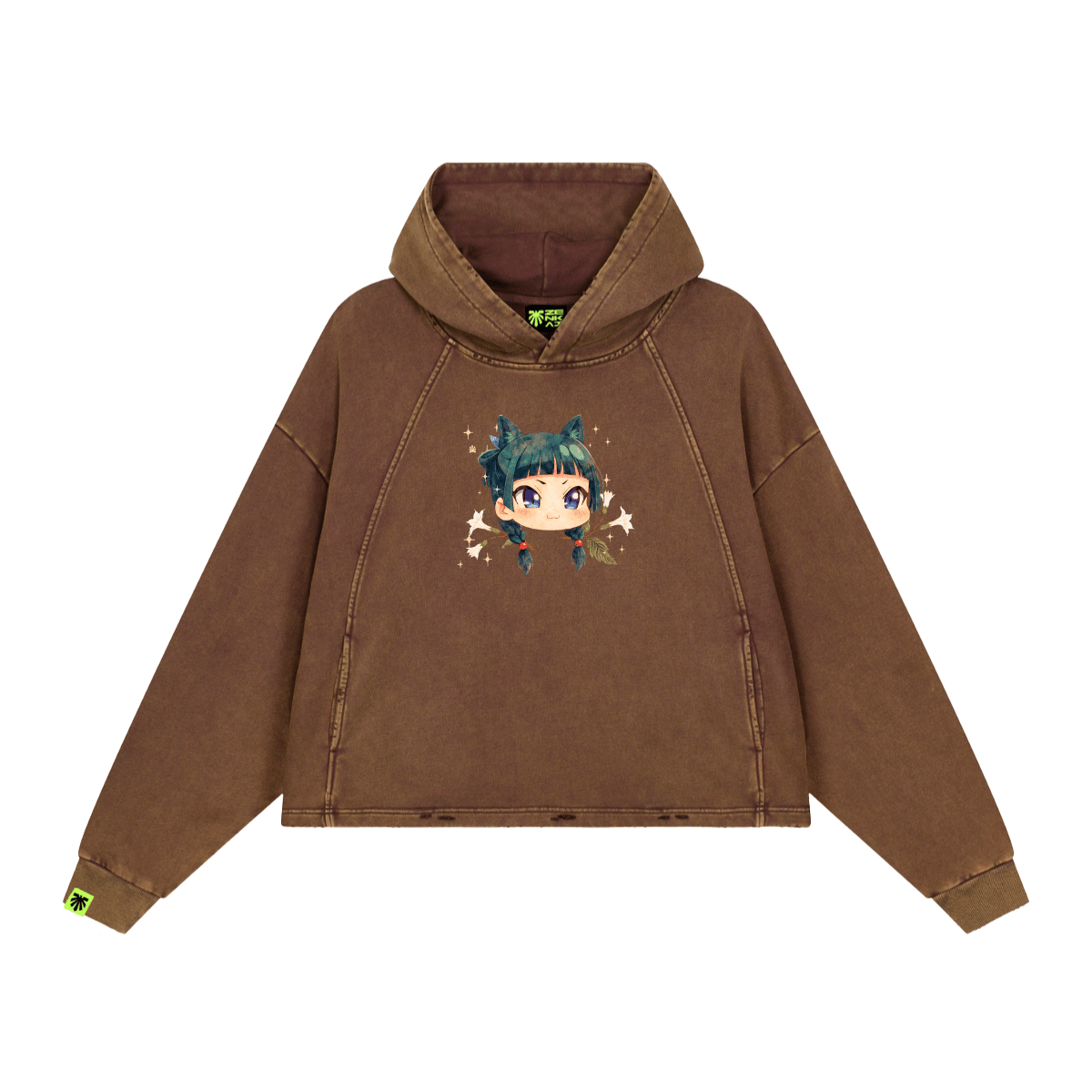 Moon Garden Washed Raglan Hoodie image 1