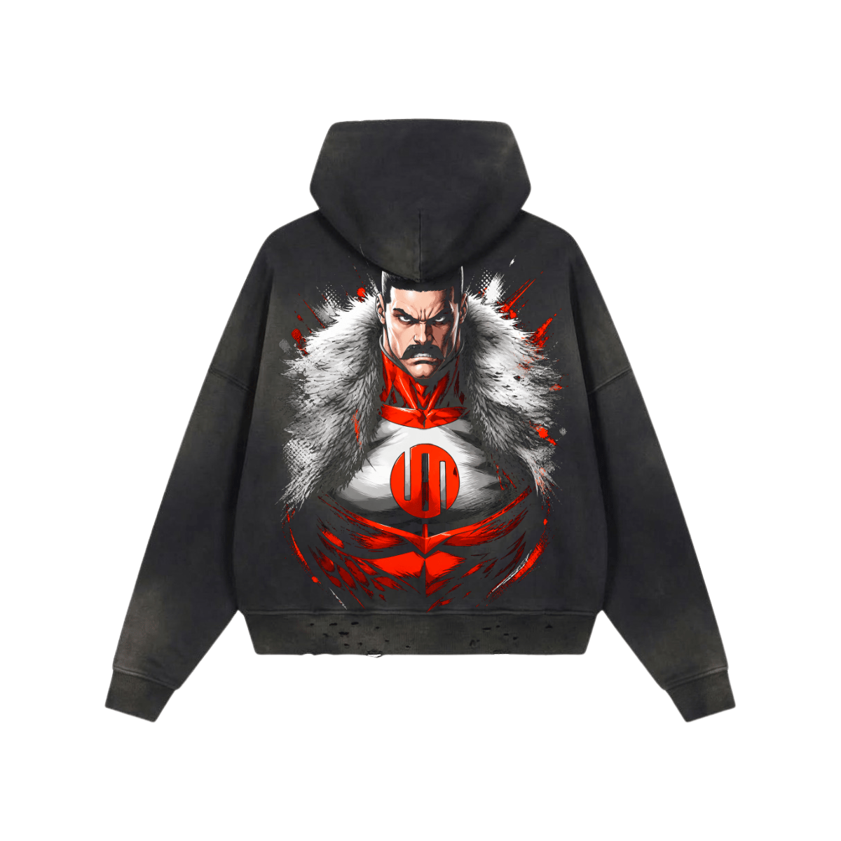 Fur Collar Washed Hoodie image 2
