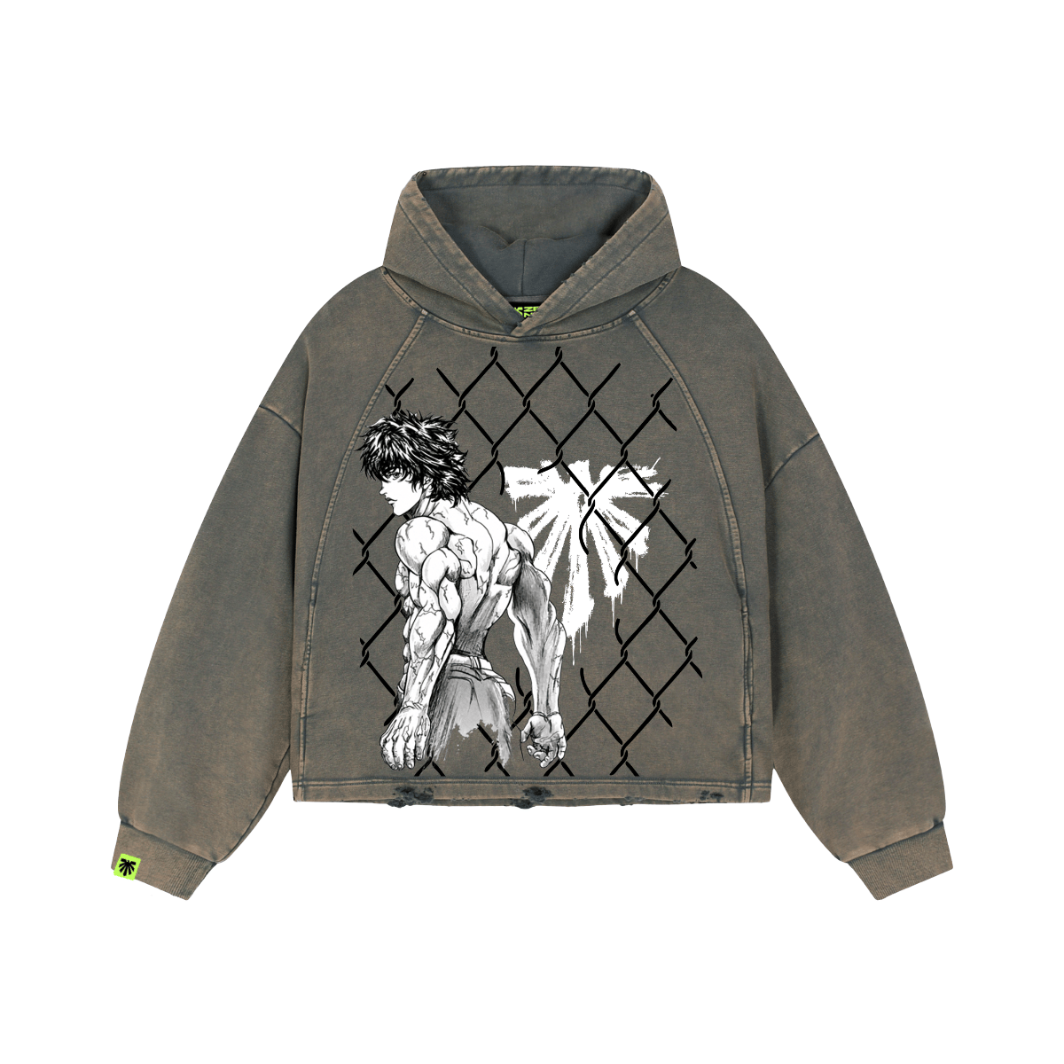Cage Ready Washed Raglan Hoodie image 1