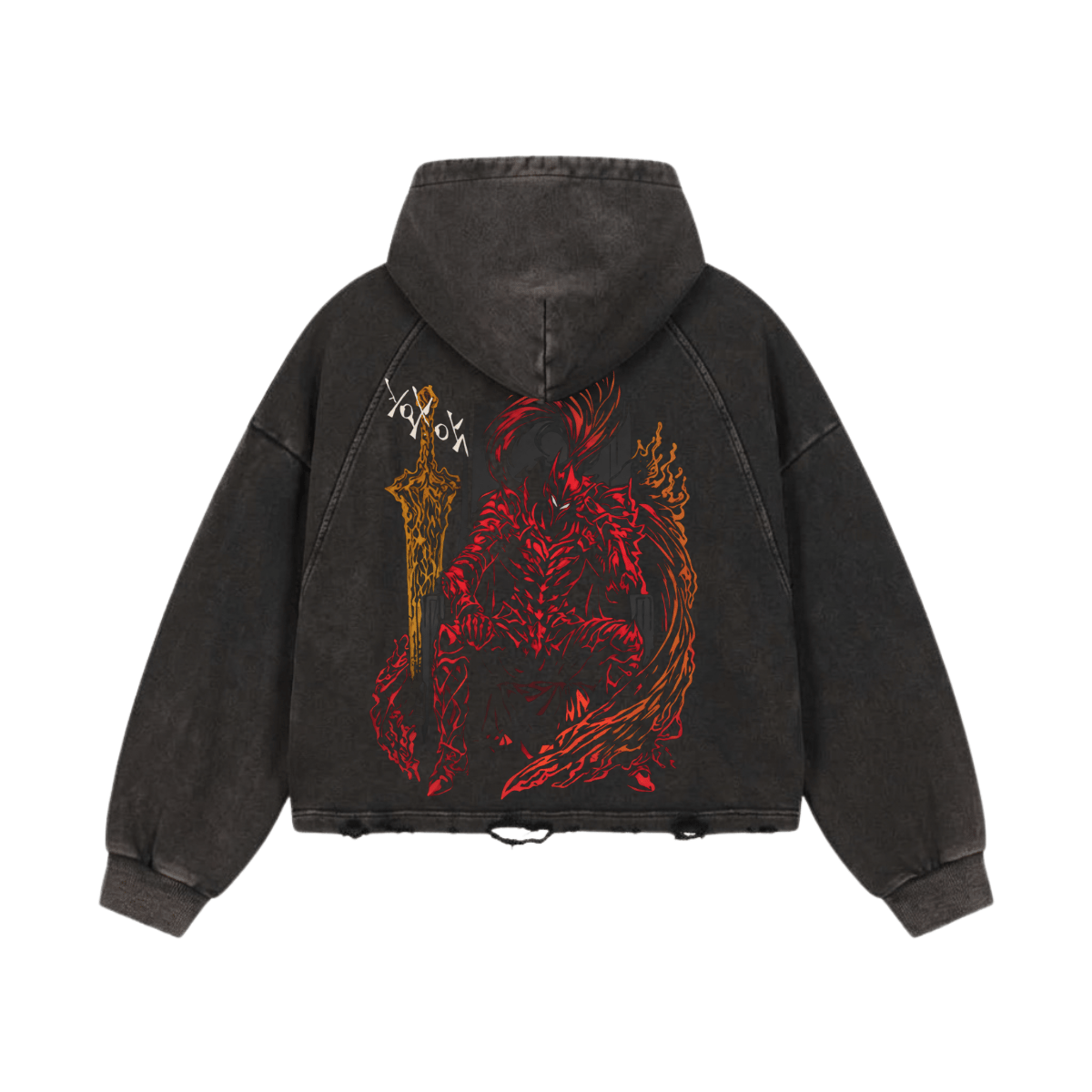 Shadow Knight Washed Raglan Hoodie image 2