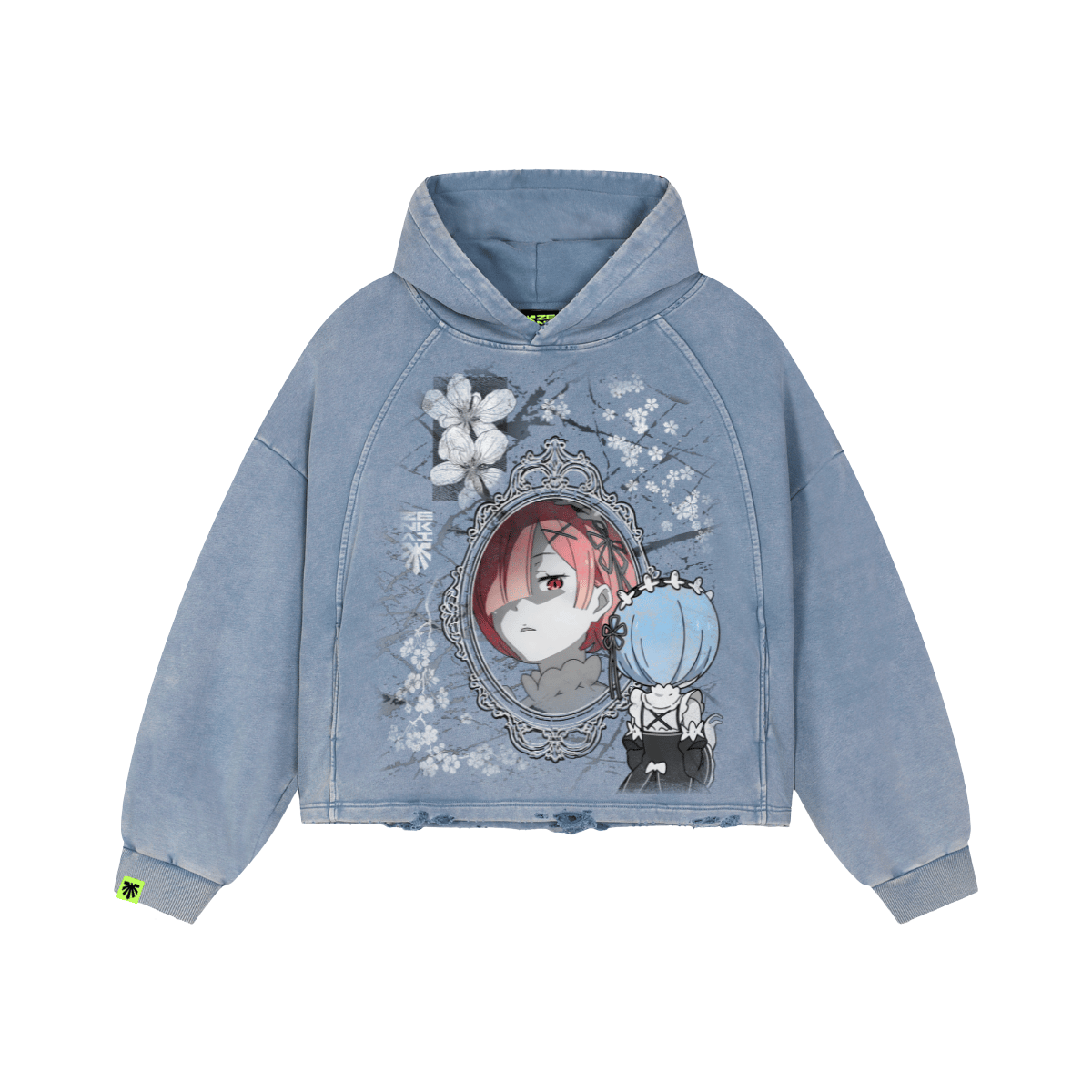 Mirror Half Washed Raglan Hoodie image 1