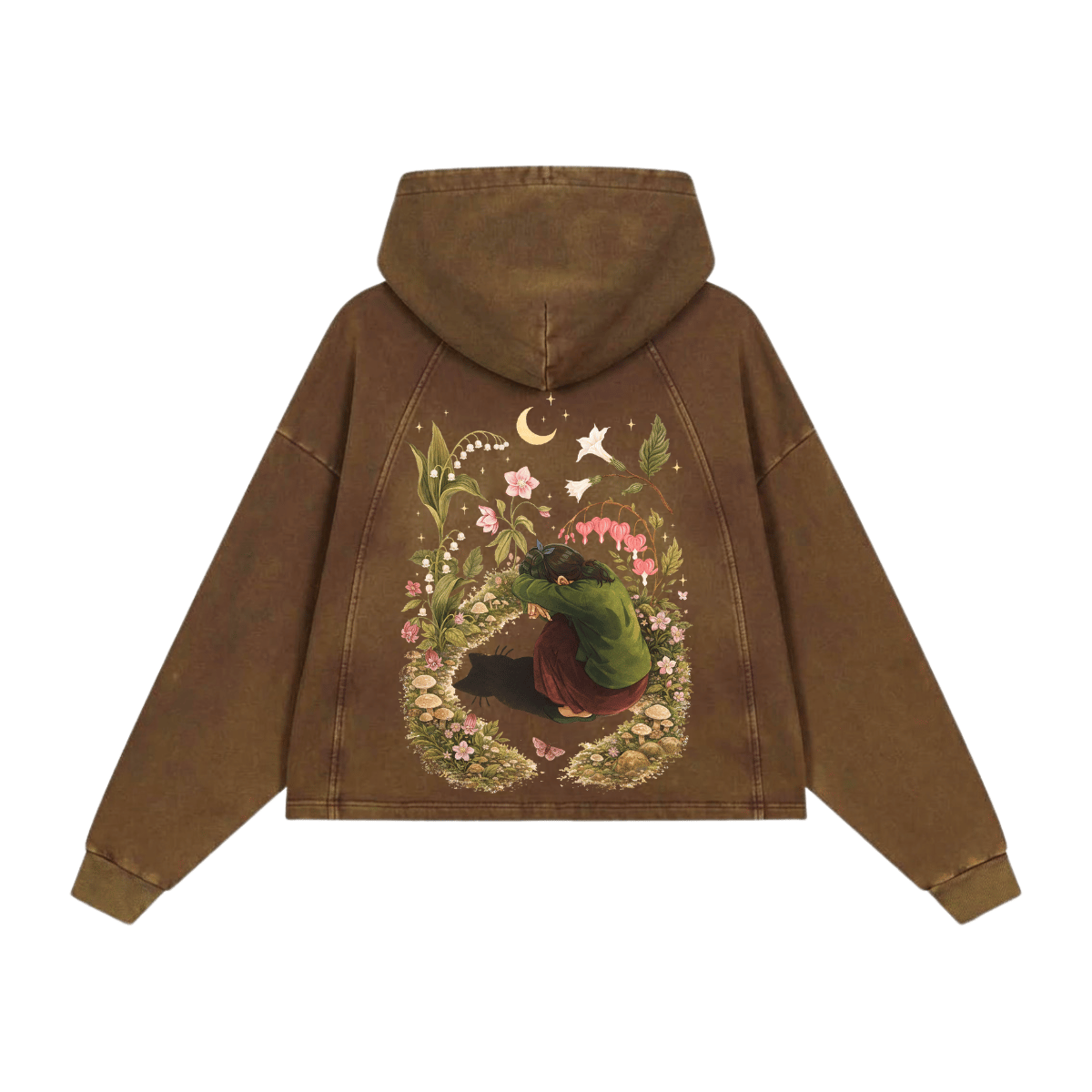 Moon Garden Washed Raglan Hoodie image 2