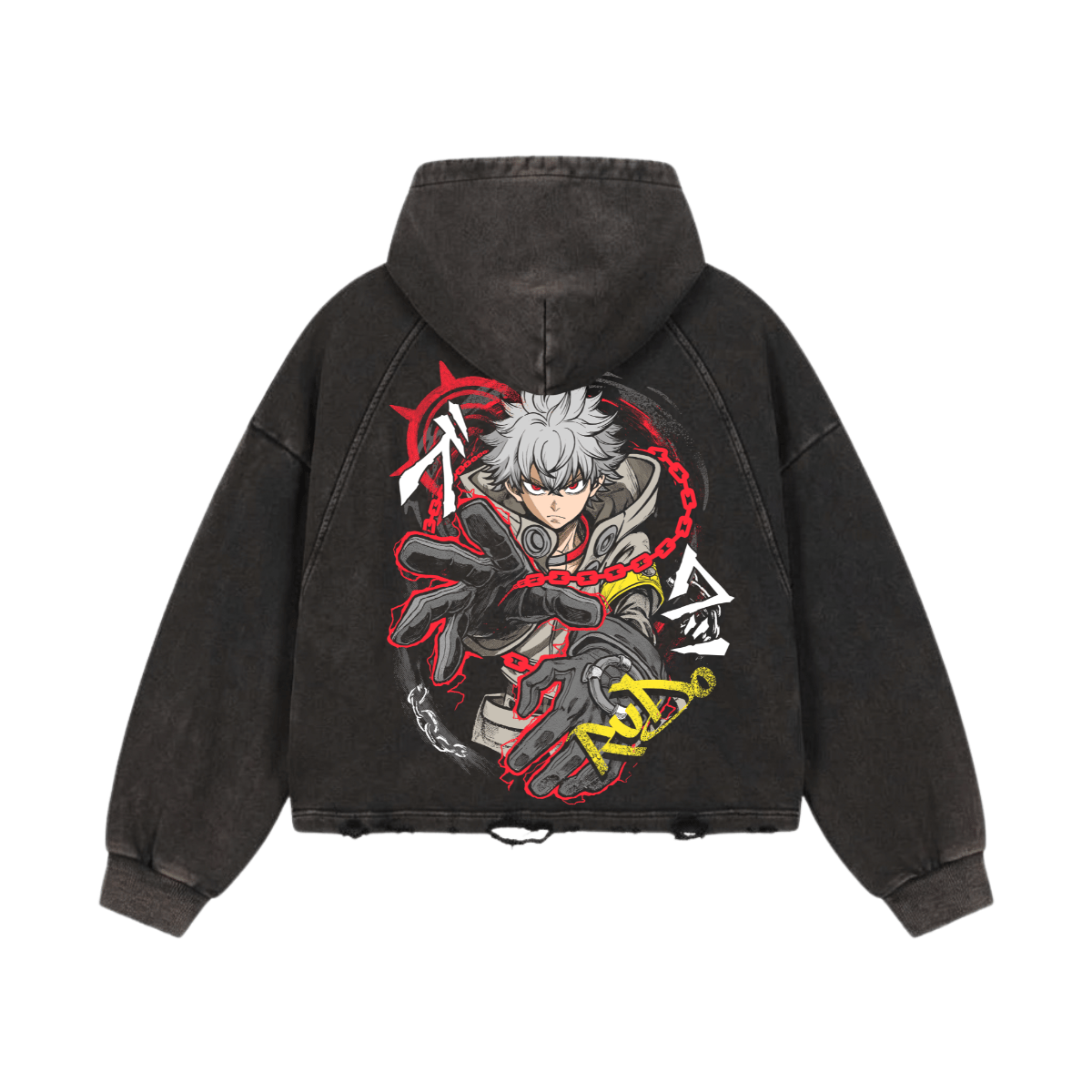 Chain Lock Washed Raglan Hoodie image 2