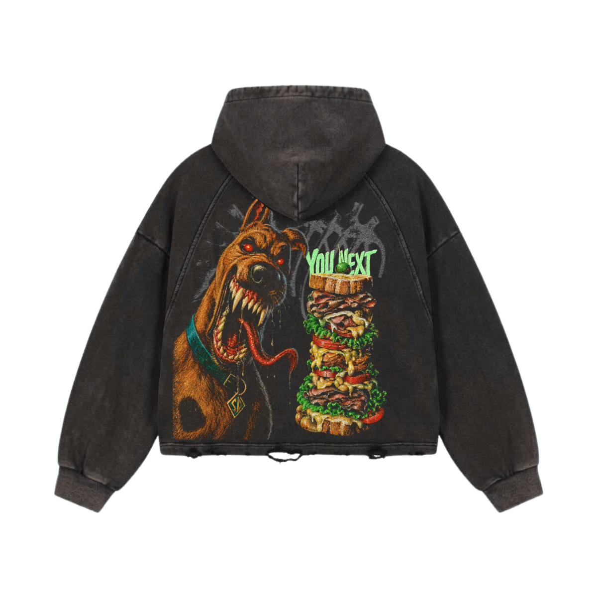 Midnight Snack Washed Raglan Hoodie image 2