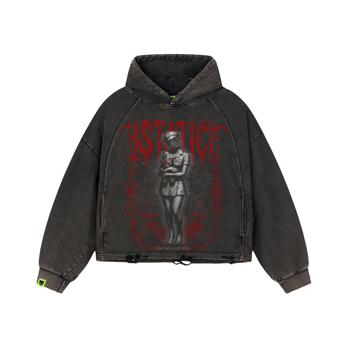 Radio Hiss Washed Raglan Hoodie image 1
