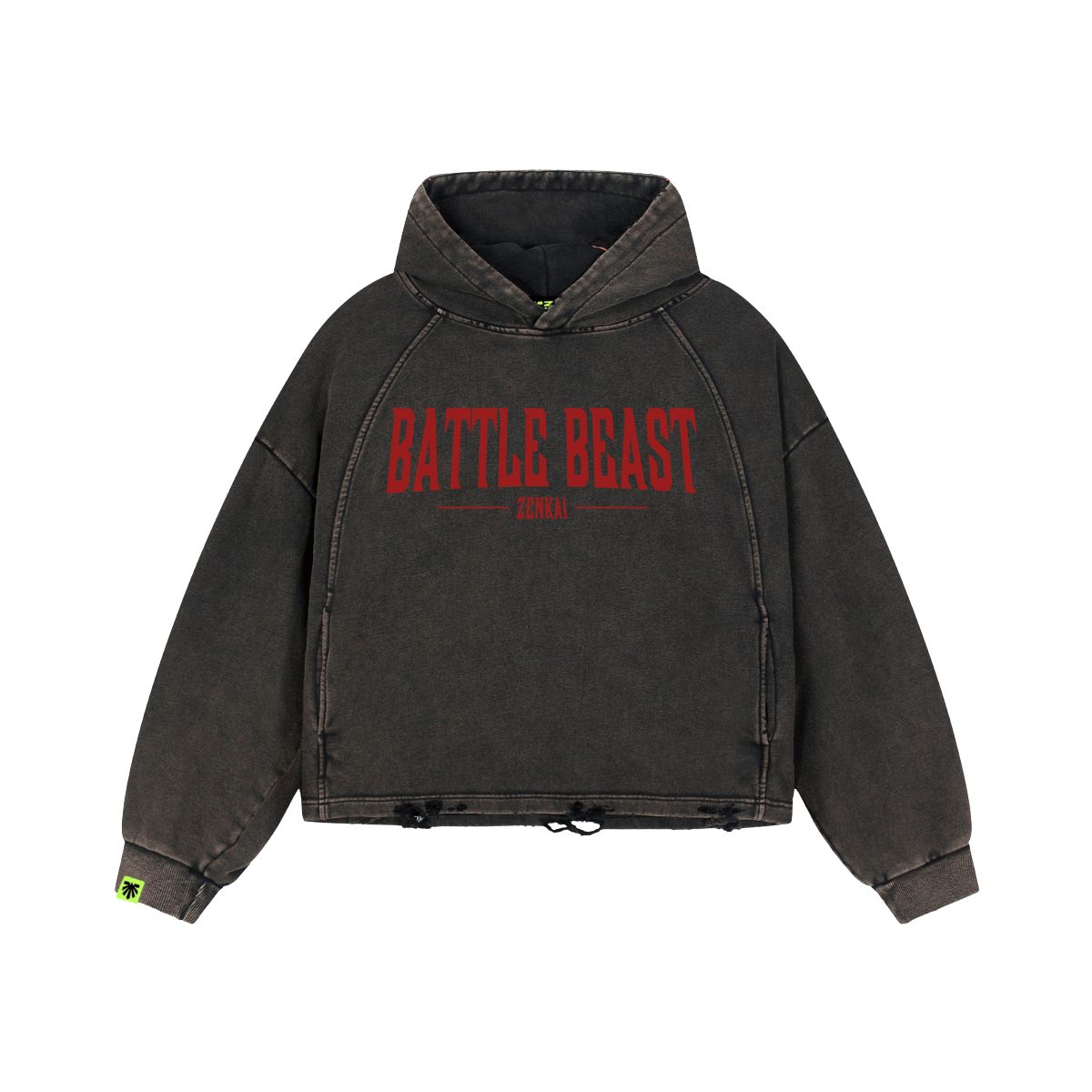 Beast Stance Washed Raglan Hoodie image 1