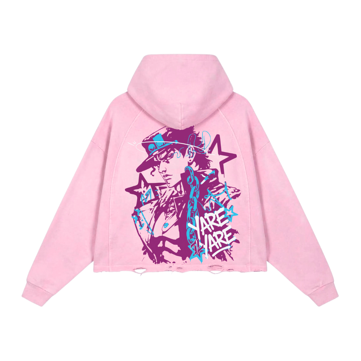 Yare Yare Pink Washed Raglan Hoodie image 2