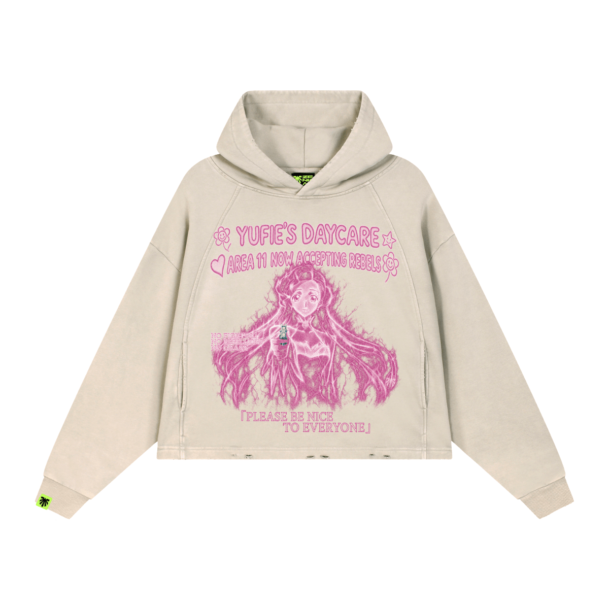 Rebel Daycare Washed Raglan Hoodie image 1