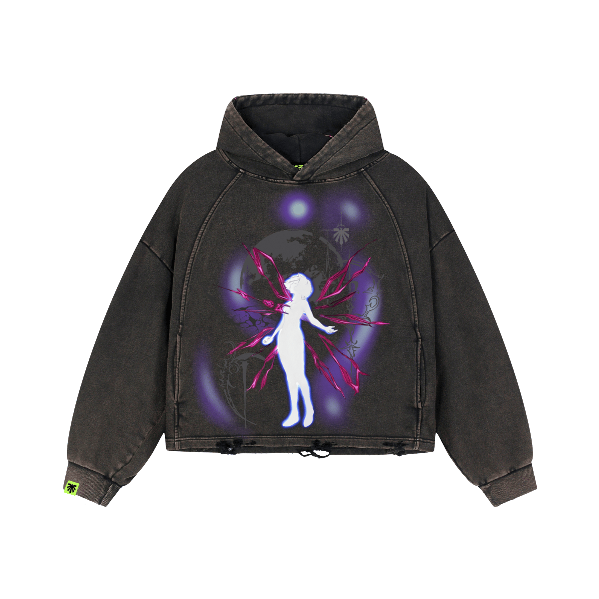 Glass Wings Washed Raglan Hoodie image 1