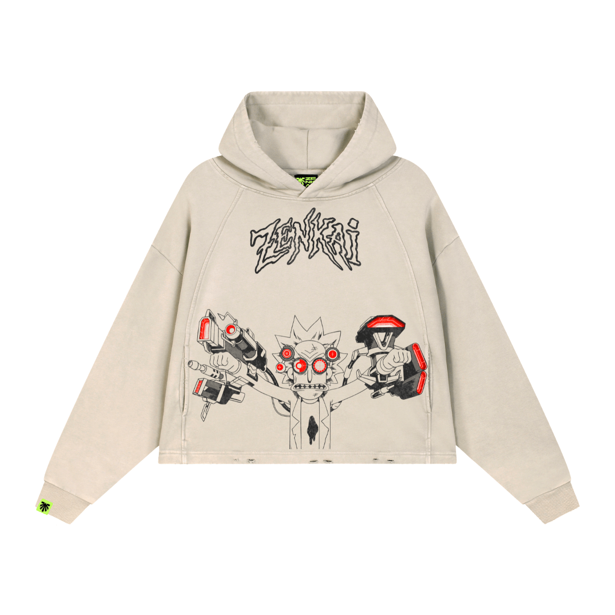 Mech Rick Washed Raglan Hoodie image 1