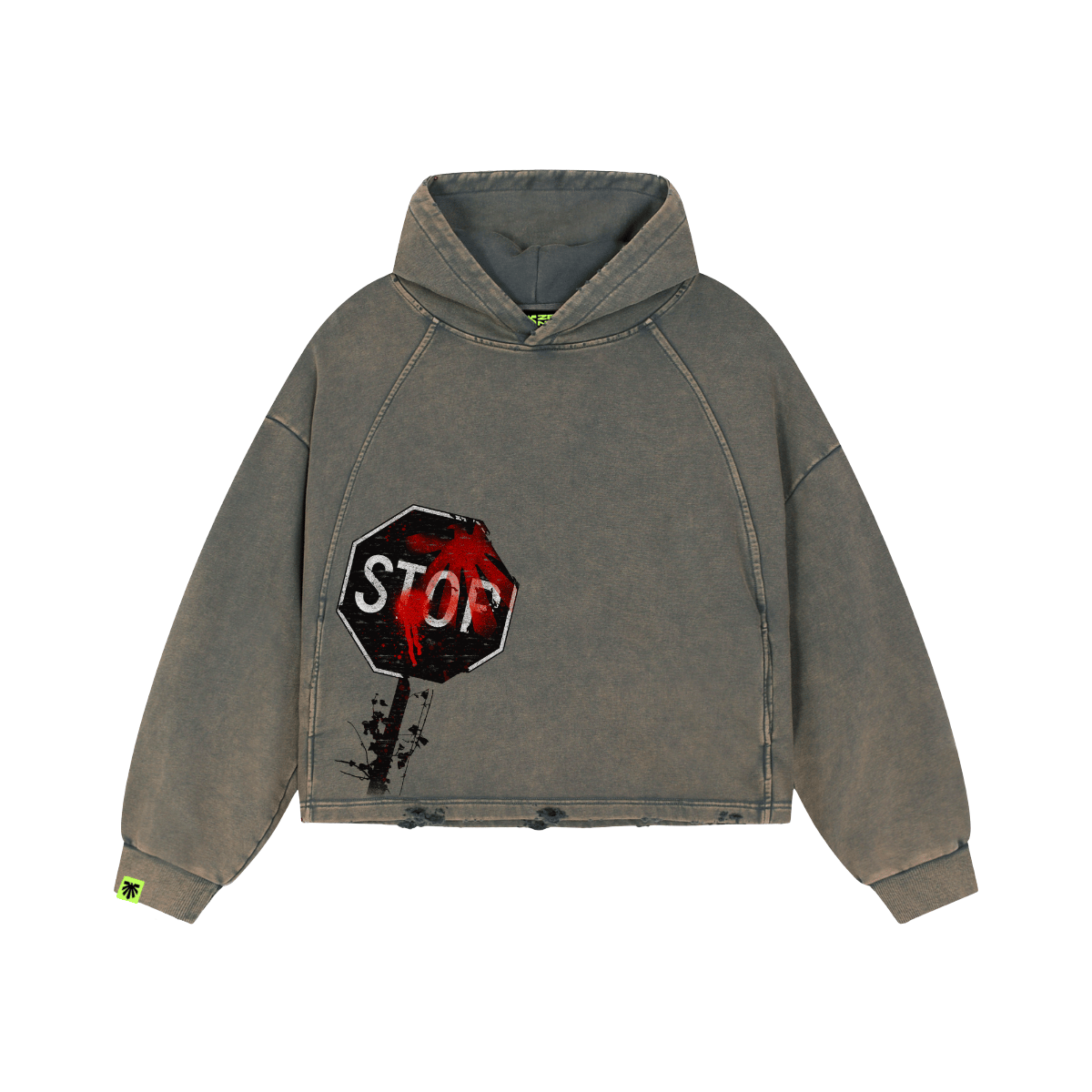 Hard Stop Washed Raglan Hoodie image 1
