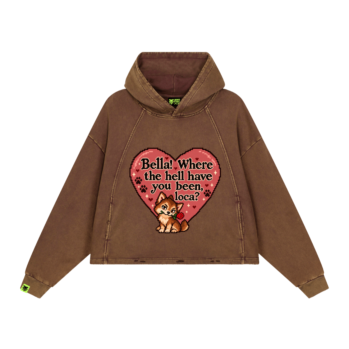 Puppy Love Washed Raglan Hoodie image 1