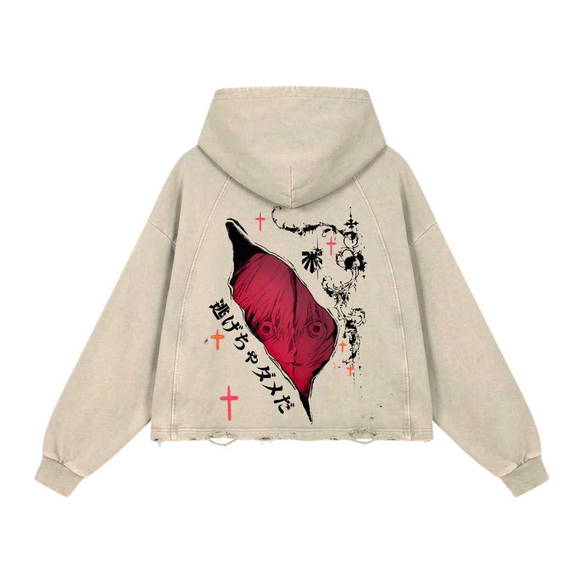 Void Gaze Washed Raglan Hoodie image 2