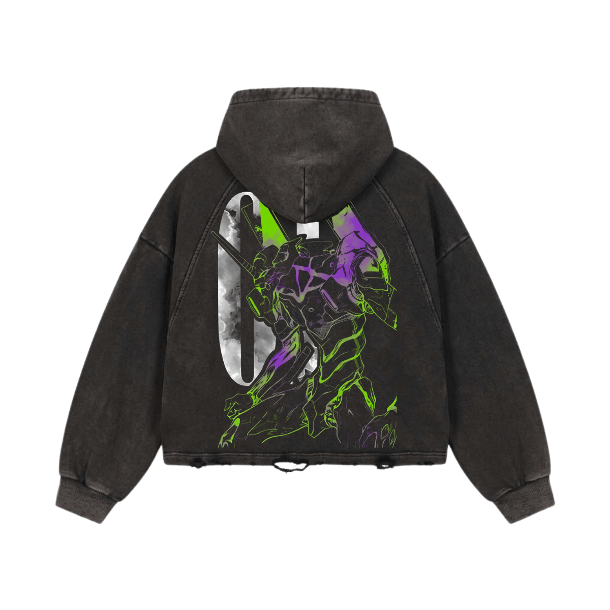 Unit 01 Washed Raglan Hoodie image 2