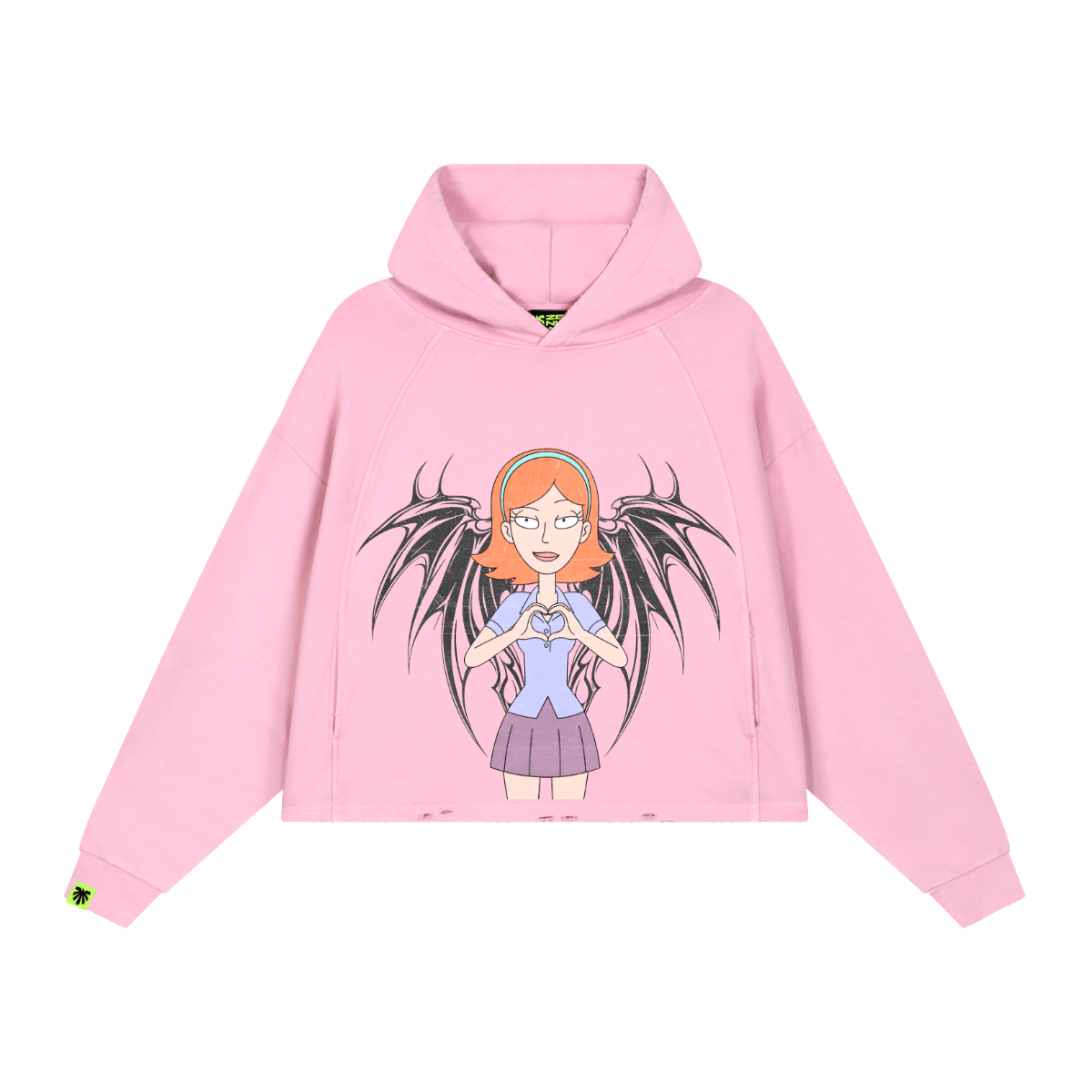 Dark Angel Washed Raglan Hoodie image 1