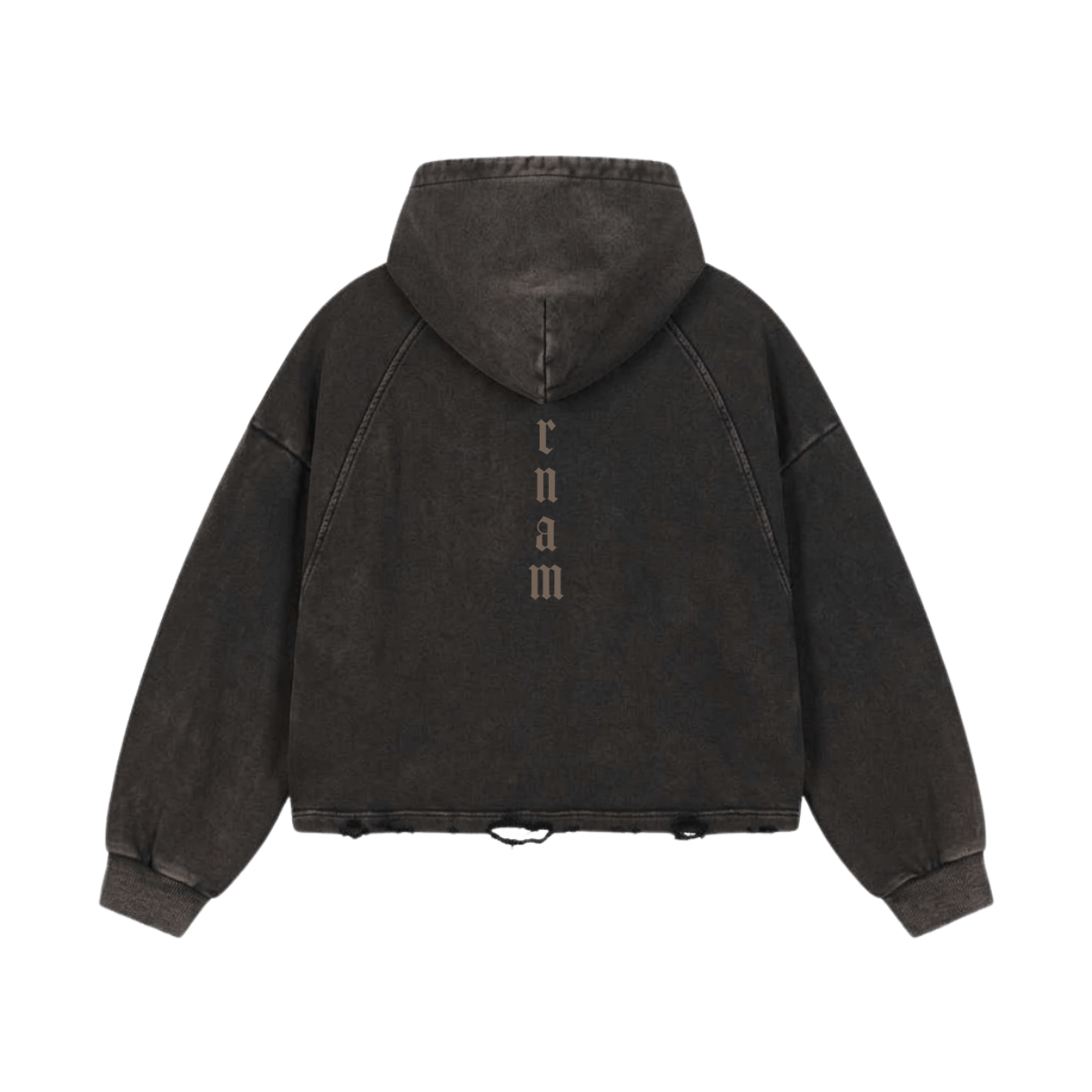 Red Night Washed Raglan Hoodie image 2