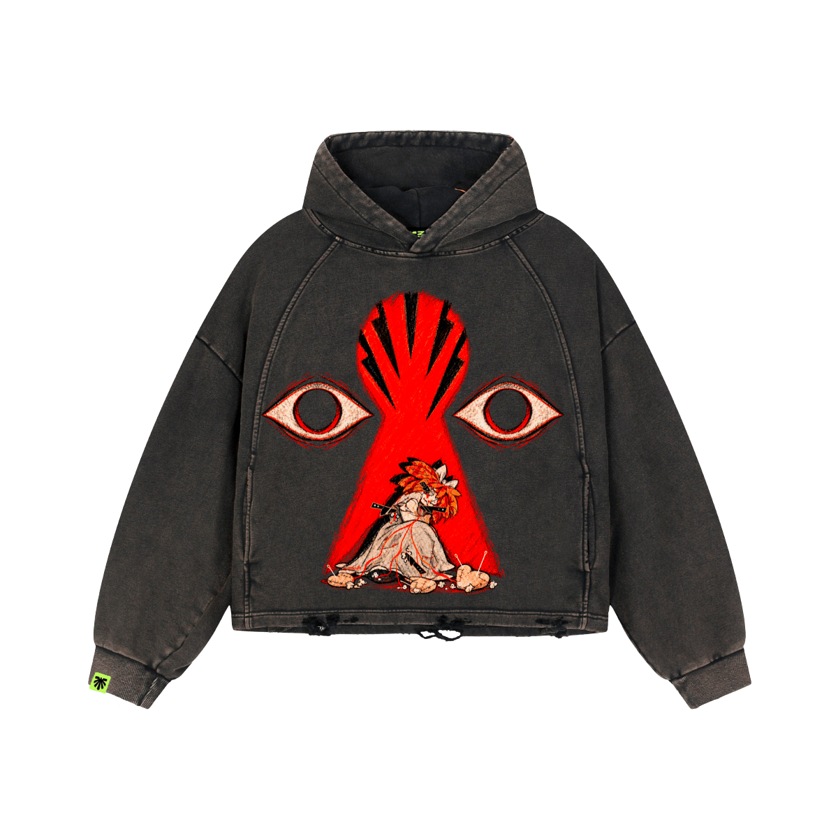 Loose Stitches Washed Raglan Hoodie image 1
