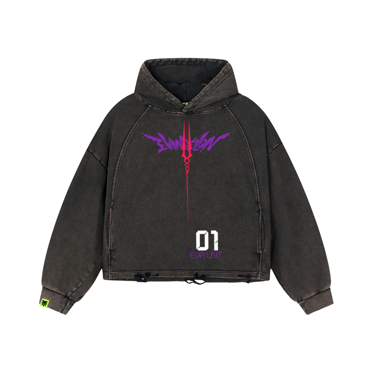 Unit 01 Washed Raglan Hoodie image 1