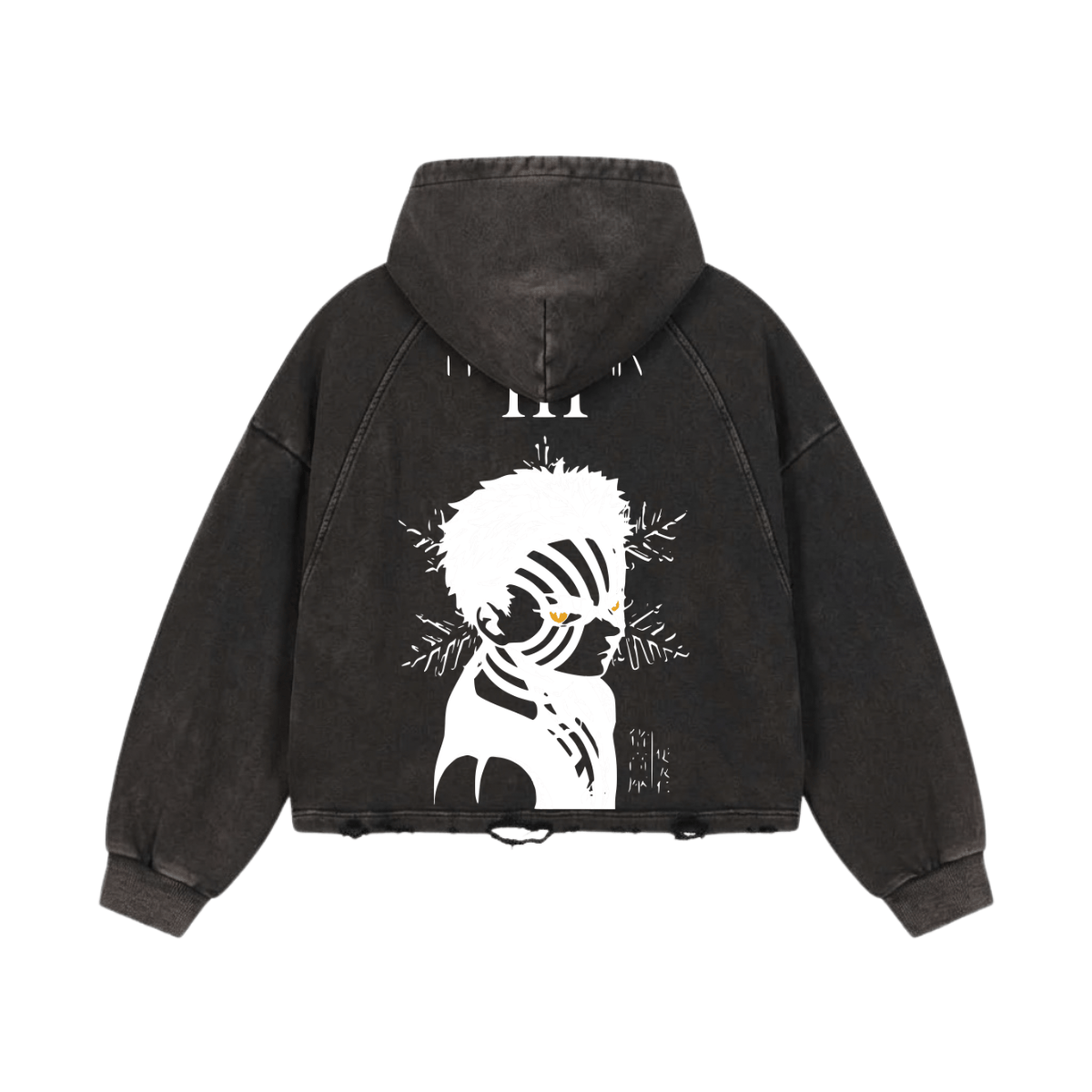Upper III (Black) Washed Raglan Hoodie image 2